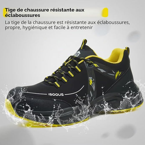ISOOUS Safety Shoes Men Women Comfortable Lightweight | Non-Slip Work Shoes Steel Toe Cap Breathable Safety Sneakers